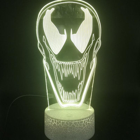 Image of Dropship Marvel Anti-hero Venom Bright Base 3D Illusion Lamp Night Light