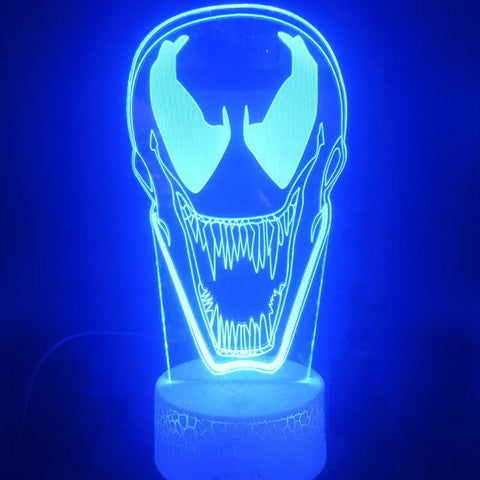 Image of Dropship Marvel Anti-hero Venom Bright Base 3D Illusion Lamp Night Light