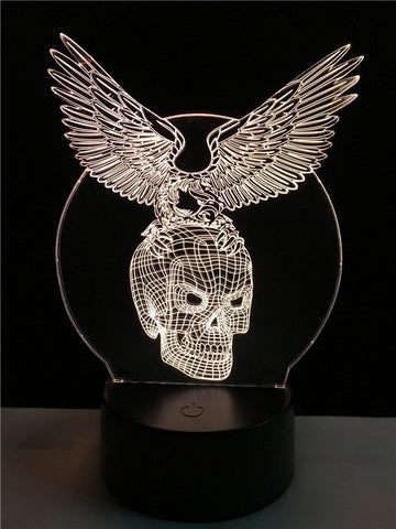 Image of Eagle Skull Fade 3D Illusion Lamp Night Light