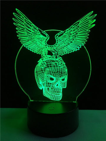 Image of Eagle Skull Fade 3D Illusion Lamp Night Light