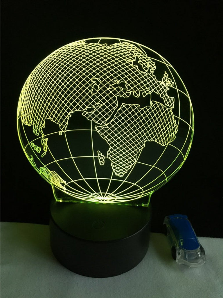 Earth Europe Africa Map Globe 3D Illusion Lamp Night Light