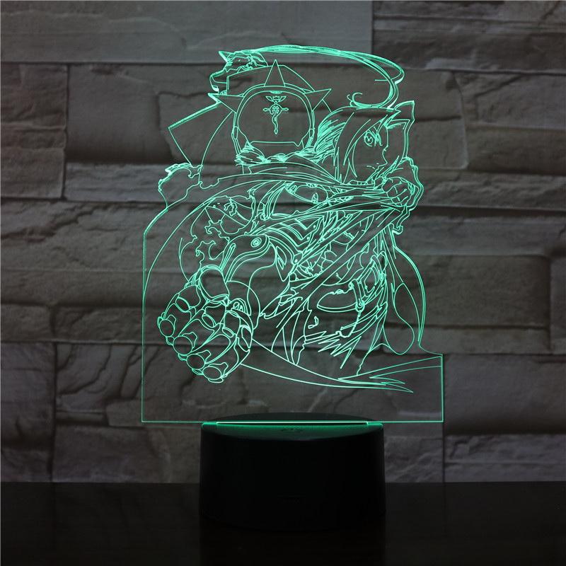 Edward Elric Figure 3D Illusion Lamp Night Light
