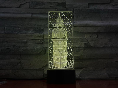 Image of Elizabeth Tower Big Ben 3D Illusion Lamp Night Light