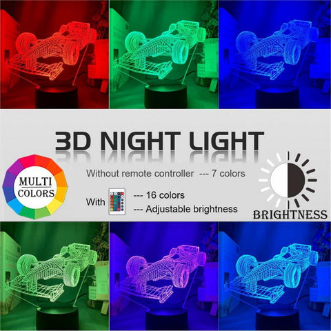 Image of F1 3D Illusion Lamp Night Light