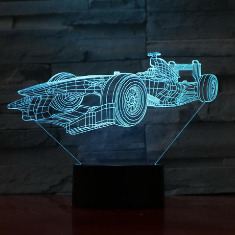 Image of F1 Racing Car 3D Illusion Lamp Night Light