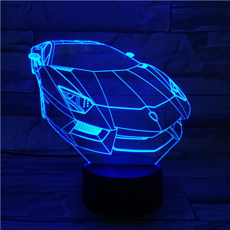Fascinating Car Shaped 3D Illusion Lamp Night Light