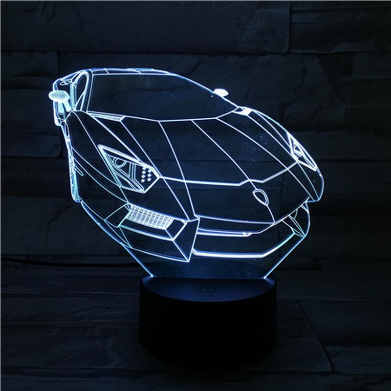 Fascinating Car Shaped 3D Illusion Lamp Night Light