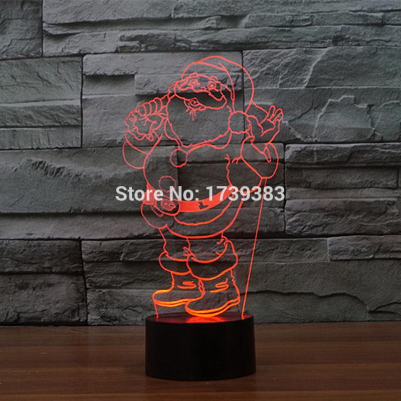 Father Christmas 3D Illusion Lamp Night Light