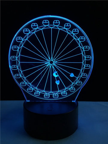 Image of Ferris Wheel 3D Illusion Lamp Night Light