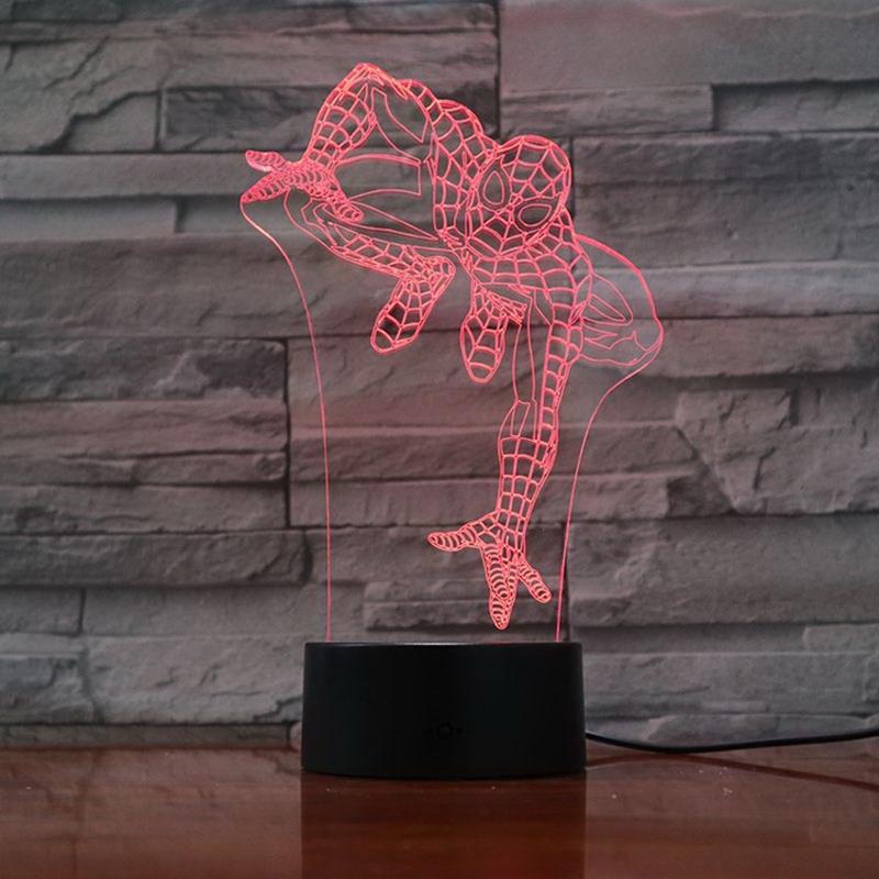 Figure Spider Man 3D Illusion Lamp Night Light