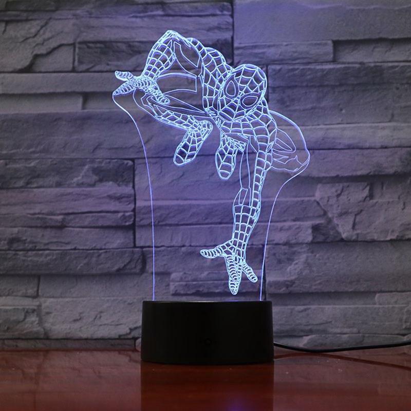 Figure Spider Man 3D Illusion Lamp Night Light