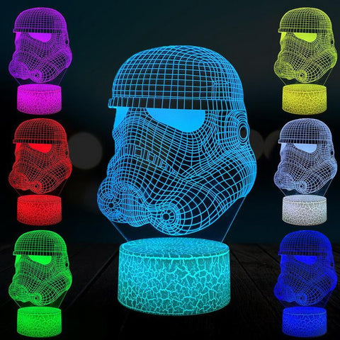 Image of Figure Star Stormtrooper 3D Illusion Lamp Night Light