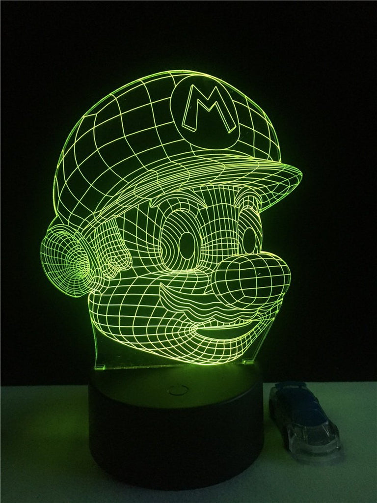 Figure Super Mario 3D Illusion Lamp Night Light