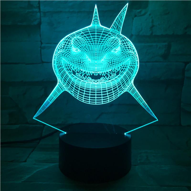 Finding Nemo Shark Bruce 3D Illusion Lamp Night Light