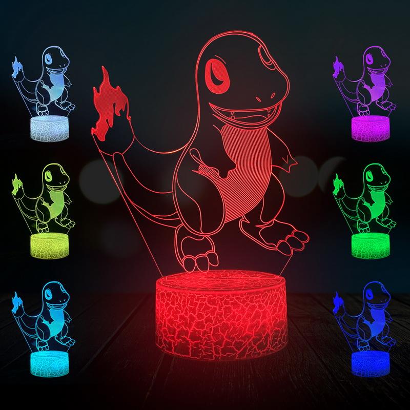 Fire Dragon Figure 3D Illusion Lamp Night Light