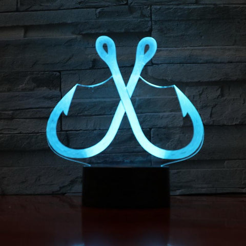 Image of Fish Hook Room 3D Illusion Lamp Night Light