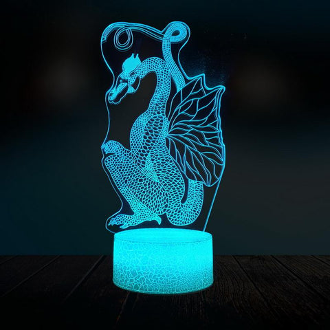 Image of Fly Dinosaur 3D Illusion Lamp Night Light