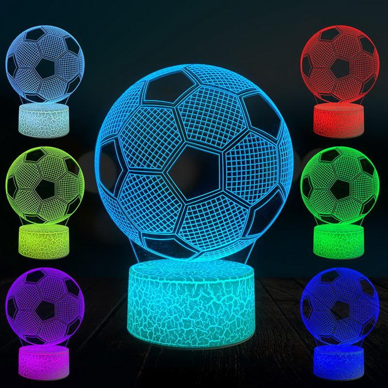 Football Crack Base 3D Illusion Lamp Night Light
