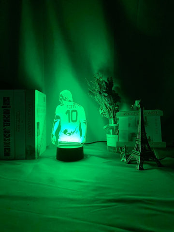 Image of Football Player Francesco Totti Back View 3D Illusion Lamp Night Light