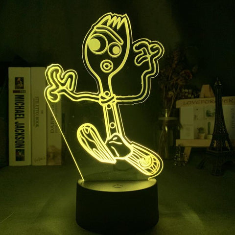 Image of Forky Figure 3D Illusion Lamp Night Light
