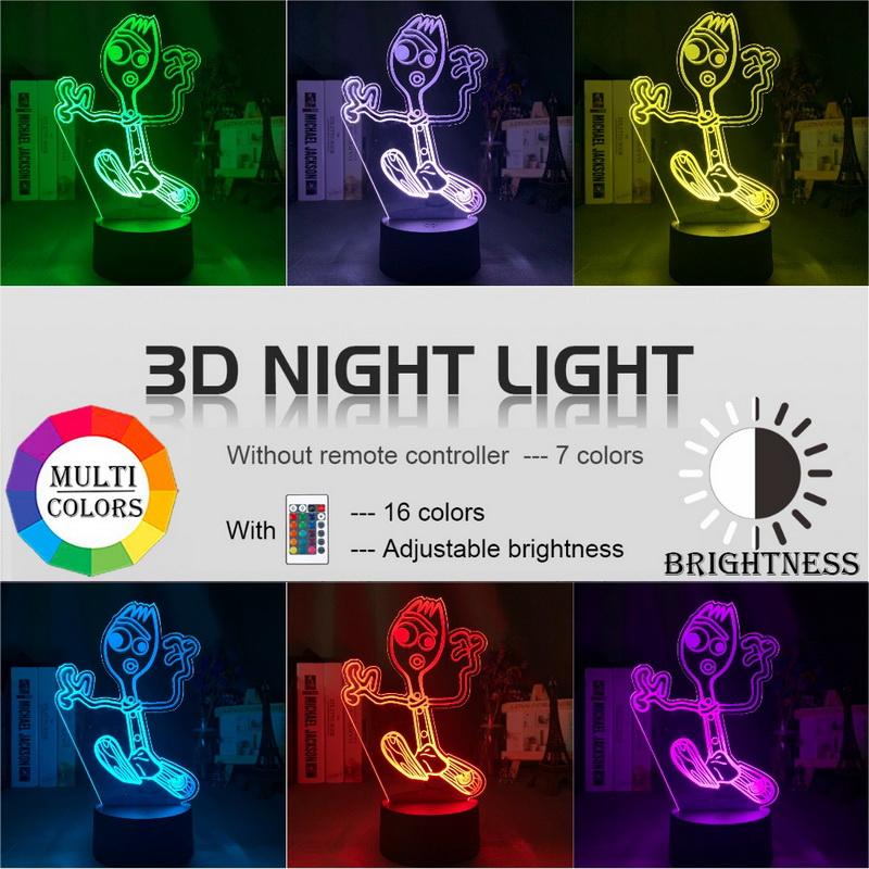 Forky Figure 3D Illusion Lamp Night Light