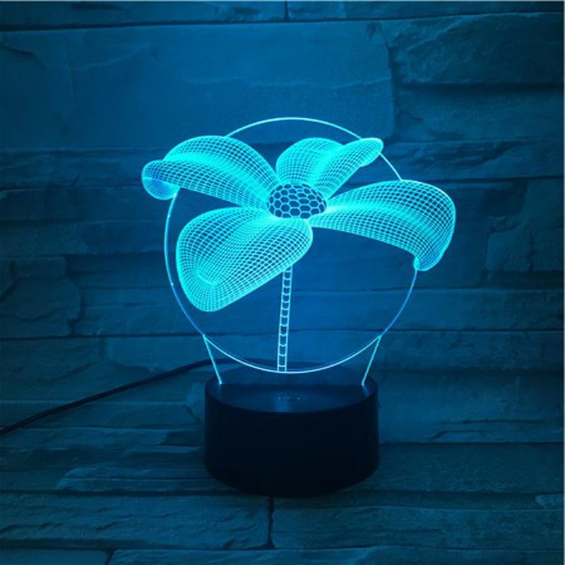 Four Leaf Clover 3D Illusion Lamp Night Light