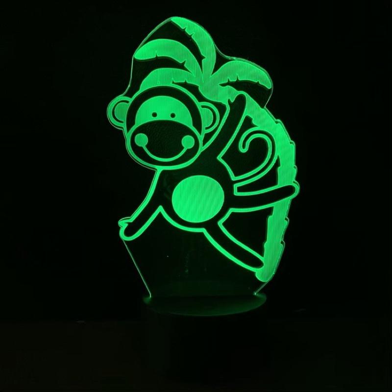 Funny Monkey 01 3D Illusion Lamp Night Light