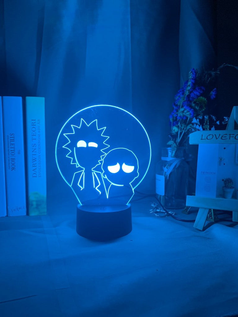Funny Rick and Morty Figure 3D Illusion Lamp Night Light
