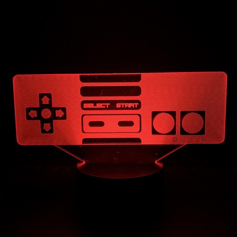 Game controllers 3D Illusion Lamp Night Light