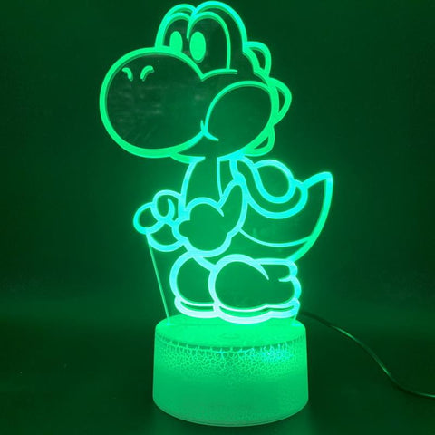 Image of Game Mario Yoshi Egg 3D Illusion Lamp Night Light
