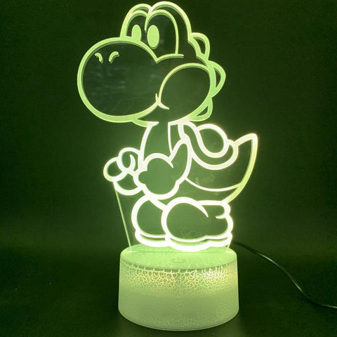 Image of Game Mario Yoshi Egg 3D Illusion Lamp Night Light