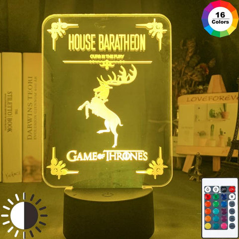 Image of Game of Thrones House Baratheon Family Emblems 3D Illusion Lamp Night Light