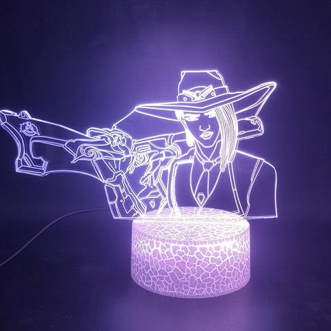 Image of Game Overwatch Hero Ashe 3D Illusion Lamp Night Light