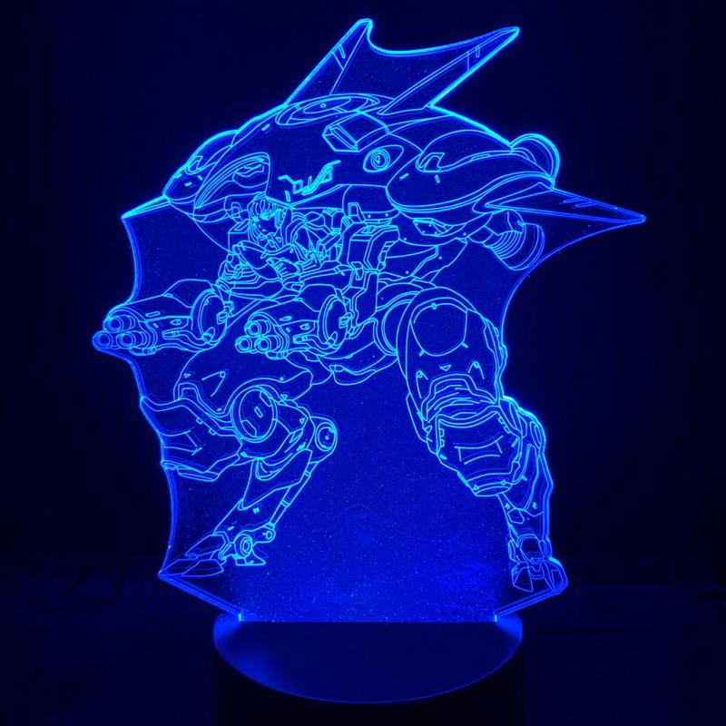 Game Overwatch hero DVA FPS 3D Illusion Lamp Night Light