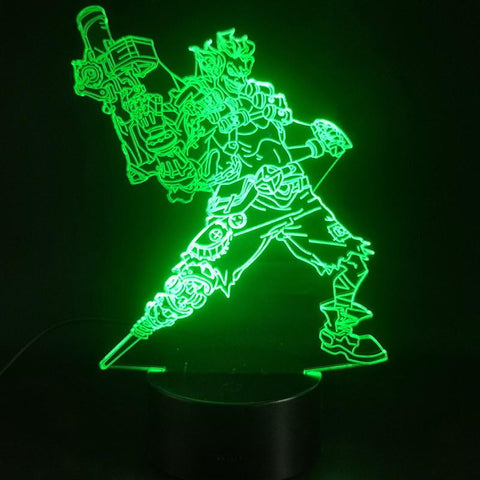 Image of Game Overwatch Hero Junkrat 3D Illusion Lamp Night Light