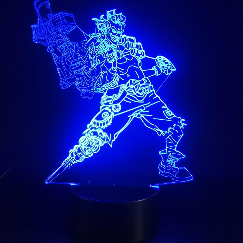 Game Overwatch Hero Junkrat 3D Illusion Lamp Night Light