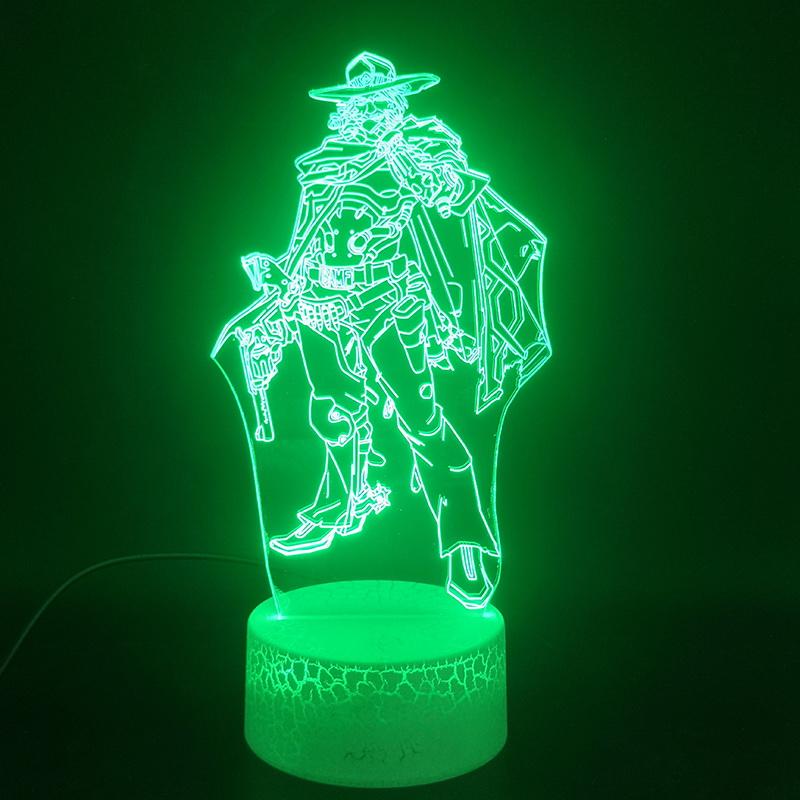 Game Overwatch Hero Macree 3D Illusion Lamp Night Light