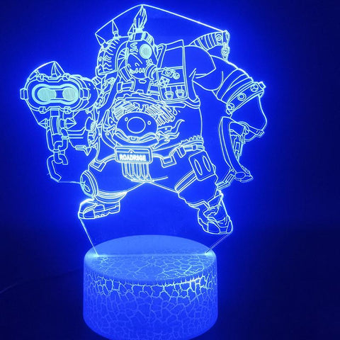 Image of Game Overwatch Hero Roadhog Lovely 3D Illusion Lamp Night Light