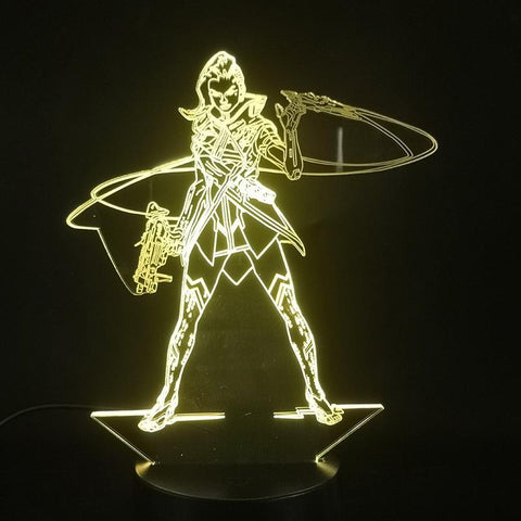 Image of Game Overwatch Hero Sombra 3D Illusion Lamp Night Light