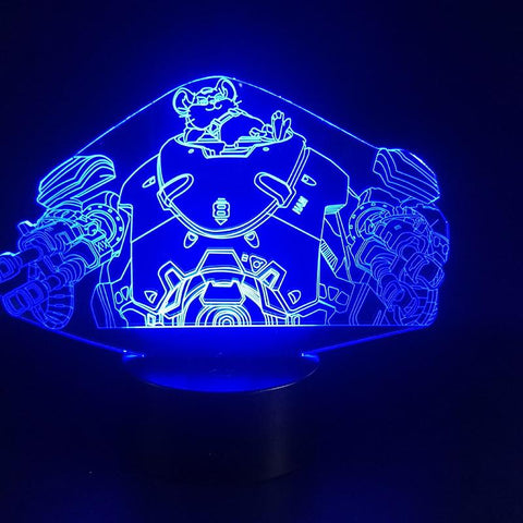 Image of Game Overwatch Hero Wrecking Ball Lovely 3D Illusion Lamp Night Light