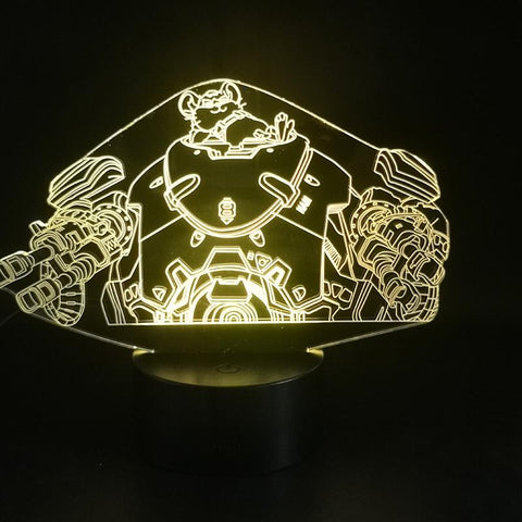 Image of Game Overwatch Hero Wrecking Ball Lovely 3D Illusion Lamp Night Light