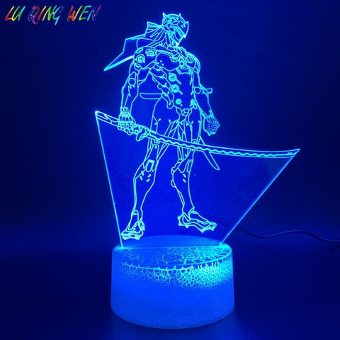 Image of Game Overwatch Shimada Genji Figure 3D Illusion Lamp Night Light