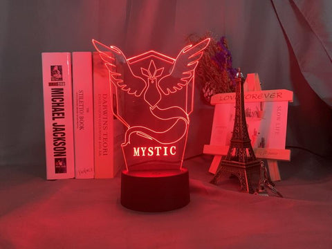 Image of Game Pokemon Go Team Mystic Room 3D Illusion Lamp Night Light