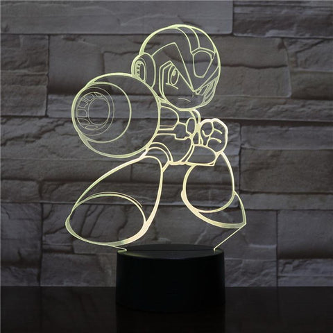 Image of Game Rockman Boy Child Holiday 3D Illusion Lamp Night Light