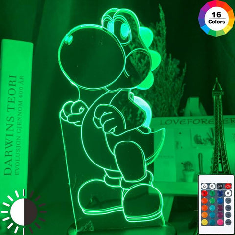 Image of Game Super Mario Yoshi Figure 01 3D Illusion Lamp Night Light