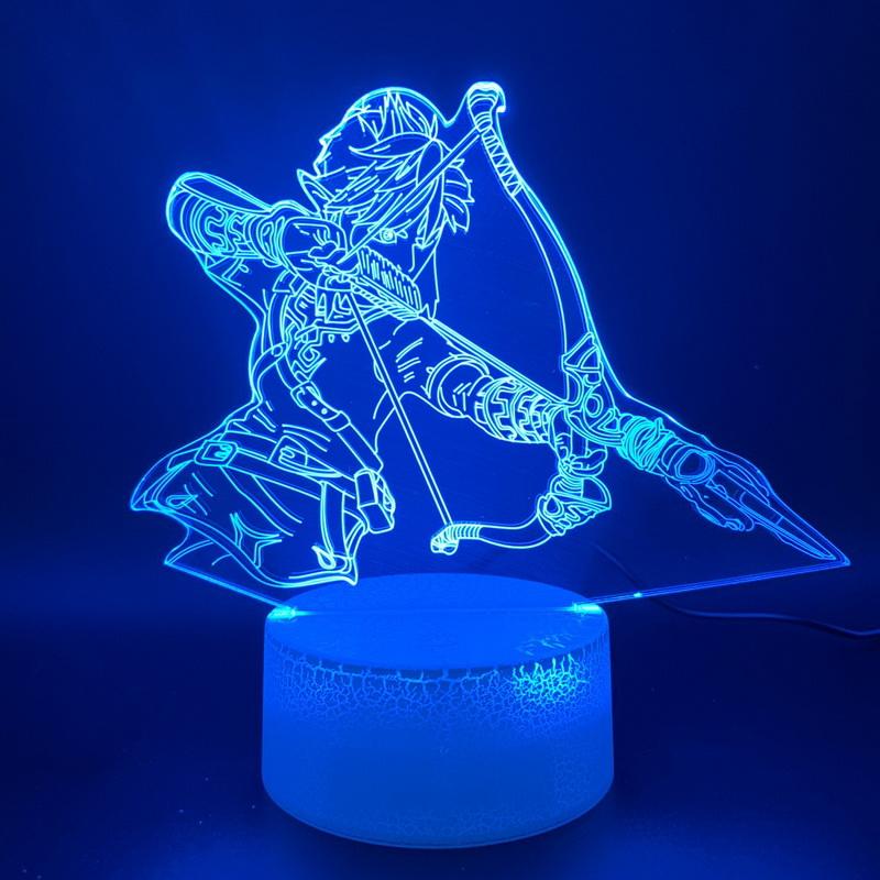 Game The Legend of Zelda Link Figure 01 3D Illusion Lamp Night Light