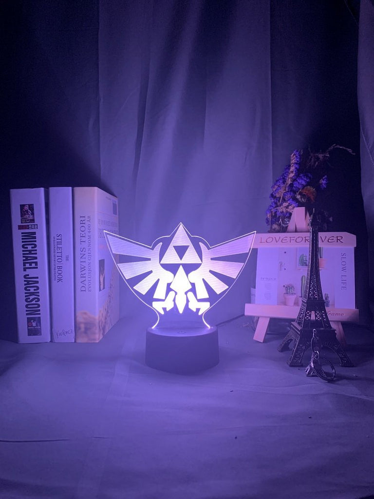 Game The Legend of Zelda Triforce Study Room 3D Illusion Lamp Night Light