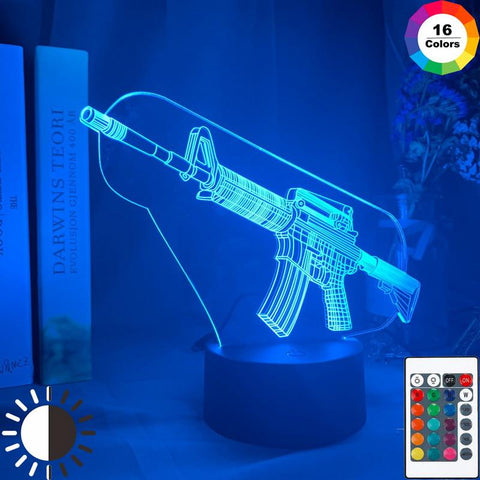 Image of Game Weapon M4 3D Illusion Lamp Night Light