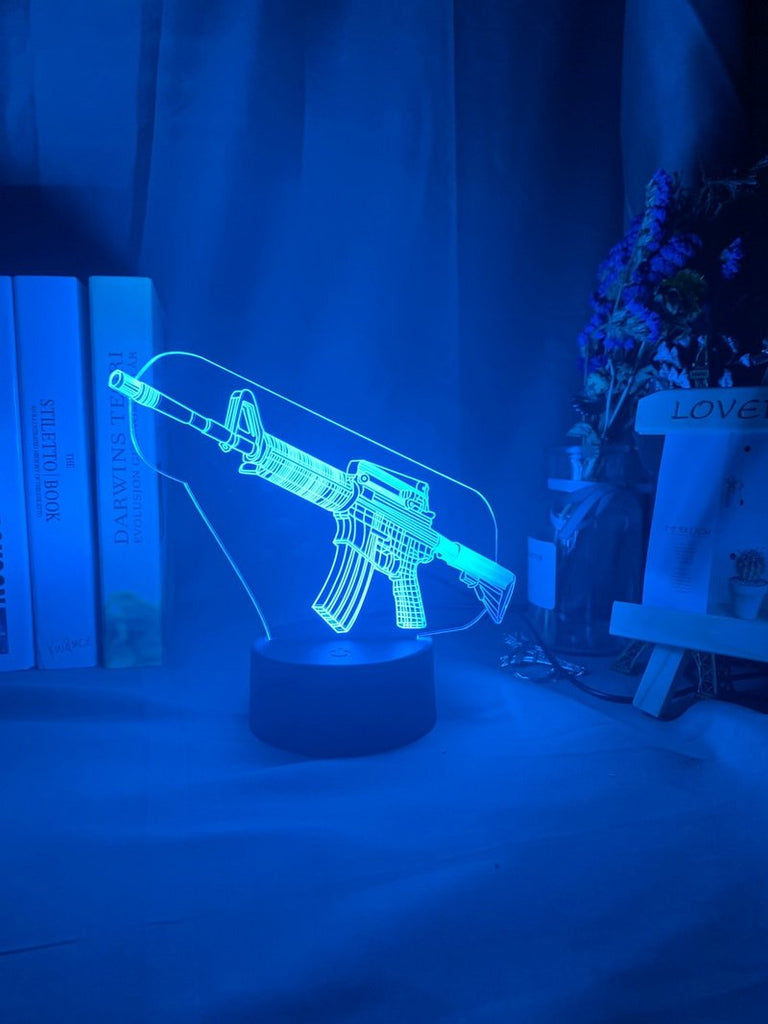 Game Weapon M4 3D Illusion Lamp Night Light