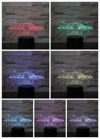 Image of Game World of Tanks 3D Illusion Lamp Night Light